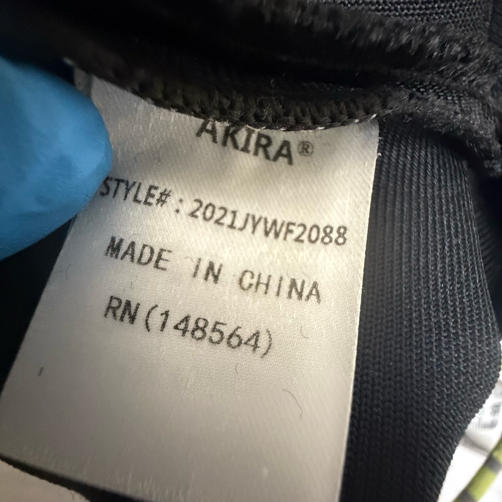 ◼️NWT;AKIRA Black and White Mesh Flare Pants◼️ - Picture 8 of 10